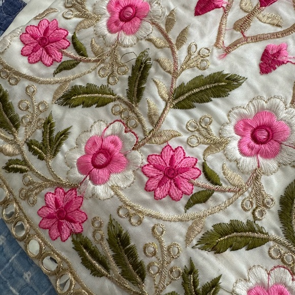 Tabi silk kameez, wide pants, 40-42, fully lined, chiffon dupatta, elegant. - Picture 2 of 4